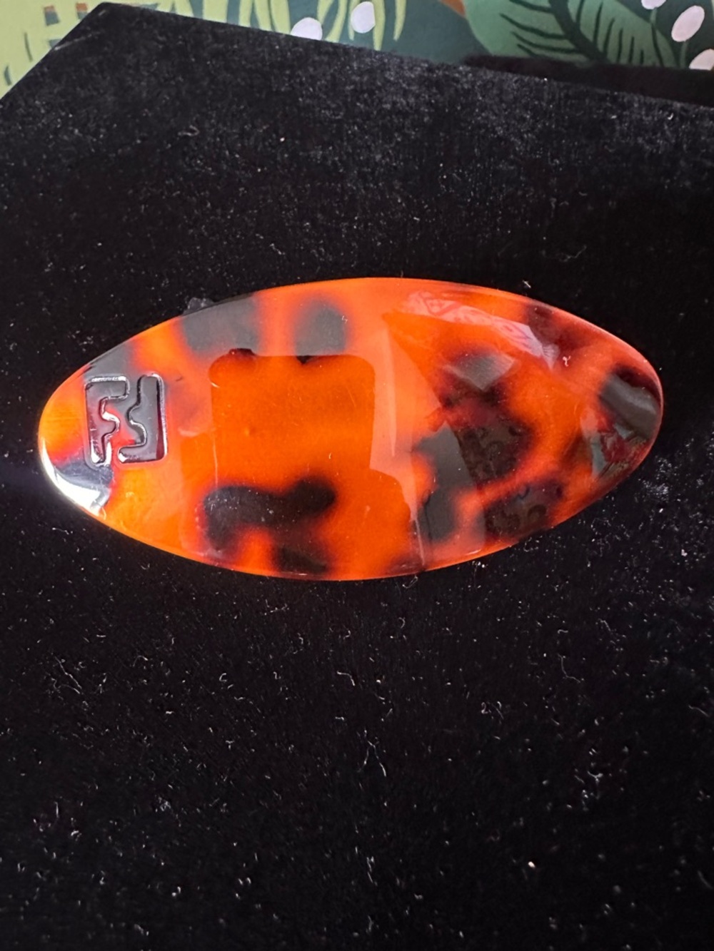 SOLD 🏆Fendi 90s Tortoise Acrylic Barrette Hair Clip